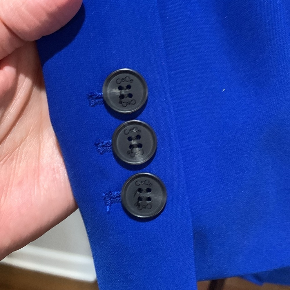 CeCe sz 2 royal blue double breasted NWT blazer - Picture 5 of 10